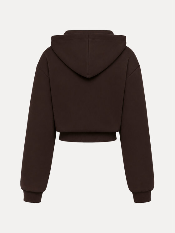 La Mania La Mania Mikina CEDRIC Tmavo hnedá Basic Fit