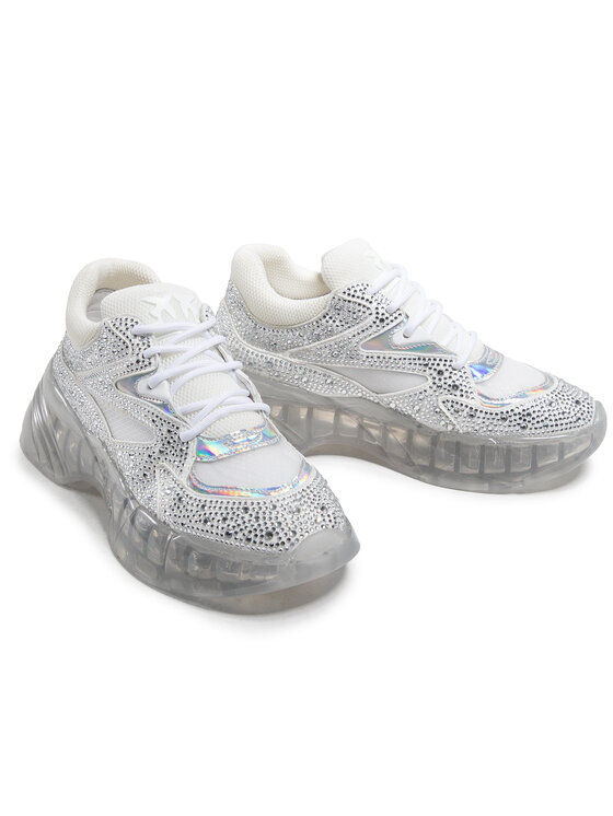 PINKO Pinko Sneakersy Rubino Diamond 1 PE 21 BLKS1 1H20V2 Y73H Bílá