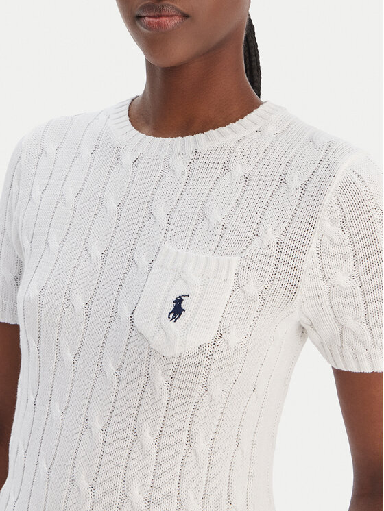 Polo Ralph Lauren Polo Ralph Lauren Sweter 211971873005 Biały Slim Fit