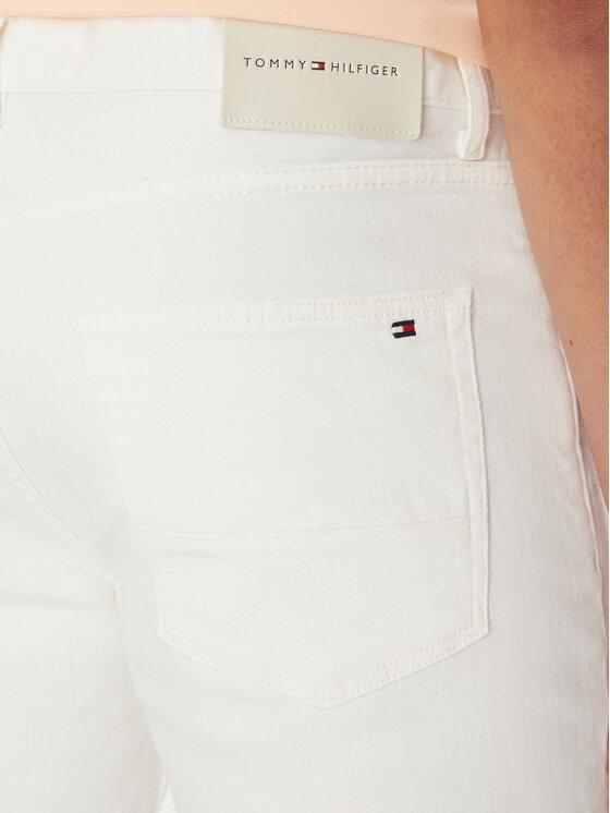 Tommy Hilfiger Tommy Hilfiger Blugi Denton MW0MW38812 Alb Straight Fit