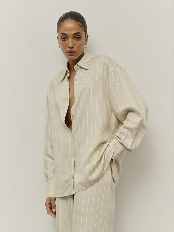 La Mania La Mania Blusa SUMMER Beige Classic Fit