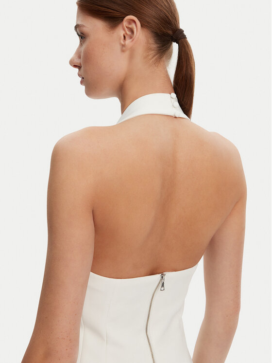 BARDOT BARDOT Rochie cocktail 59857DB1 Alb Slim Fit