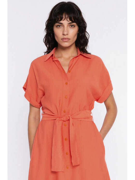 NIFE NIFE Každodenní šaty S294 Oranžová Modern Relaxed Fit