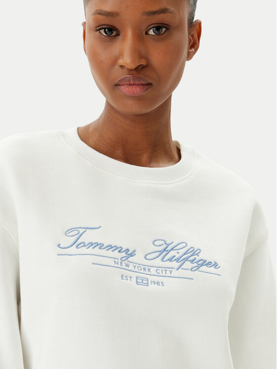 Tommy Hilfiger Tommy Hilfiger Felpa WW0WW45430 Écru Regular Fit