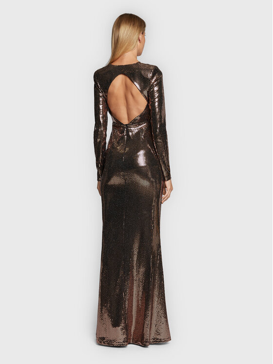 Babylon Babylon Официална рокля R_MF0221 Златист Slim Fit