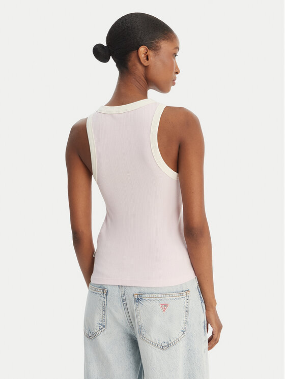 Guess Jeans Guess Jeans Top W6GPZ8 KF641 Ružičasta Slim Fit