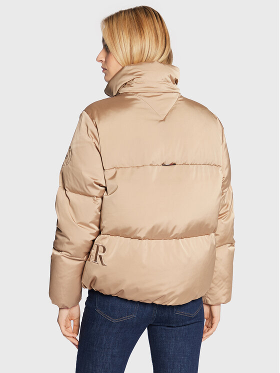 Tommy Hilfiger Tommy Hilfiger Пуховик Sateen WW0WW36062 Бежевий Regular Fit