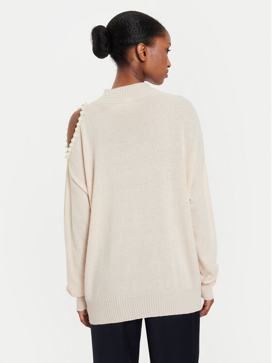 Kontatto Kontatto Rollkragenpullover 3M0179 Écru Regular Fit