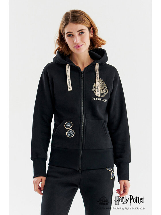 NAOKO NAOKO Mikina Patronus Černá Regular Fit