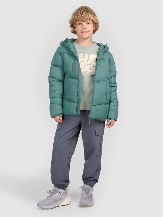 4F 4F Kurtka puchowa OUTERWEAR Khaki Regular Fit