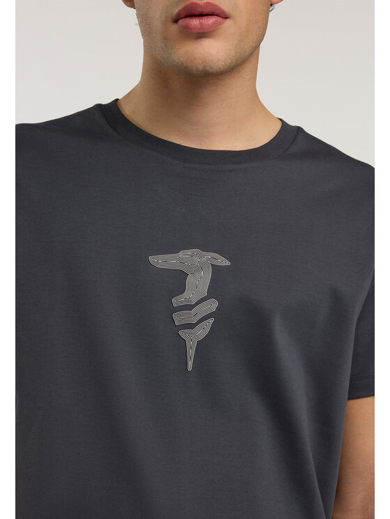 Trussardi Trussardi T-Shirt G0438000095N023 Srebrny Regular Fit