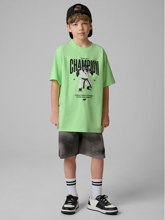 4F 4F T-Shirt casual Zielony Loose Fit