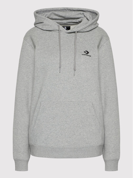 Converse Converse Felpa Unisex Go-To Embroidered Star Chevron 10024509-A06 Grigio Standard Fit