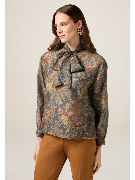 Oltre Oltre Blusa 2057J000828N0Z4 Blu Regular Fit