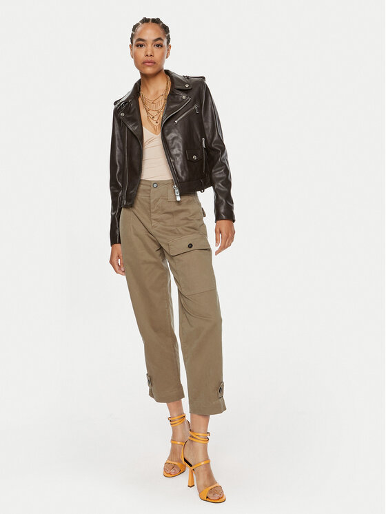 PINKO Pinko Riidest püksid Globo 102042 A215 Pruun Regular Fit