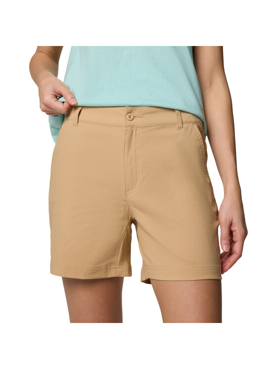 Columbia Columbia Szorty sportowe Leslie Falls Short II Beżowy Regular Fit