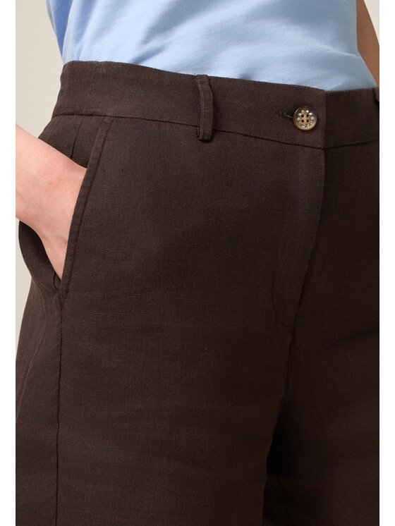 Oltre Oltre Pantaloncini P015R008439N022 Marrone Baggy Fit