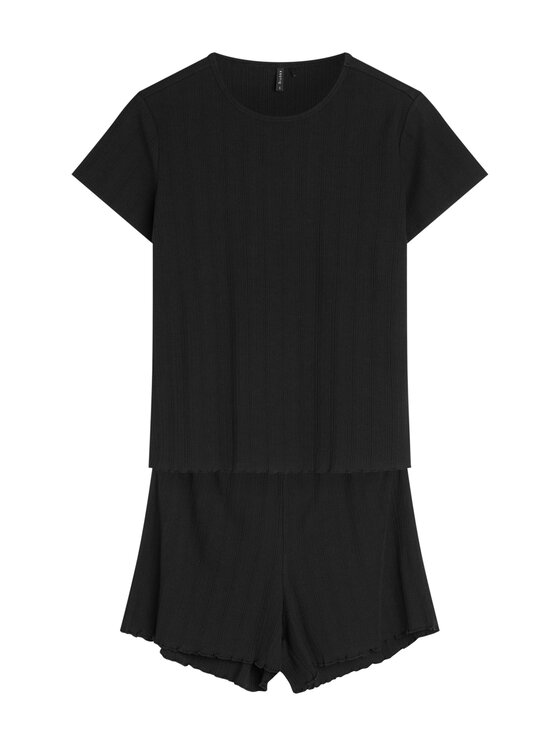 Esotiq Esotiq Piżama 45994 Czarny Regular Fit