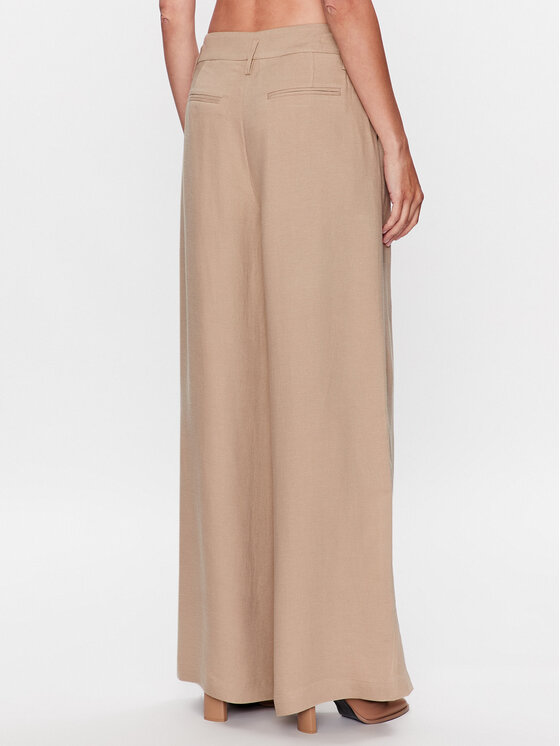 Herskind Herskind Hlače iz tkanine Lotus 4822840 Bež Regular Fit