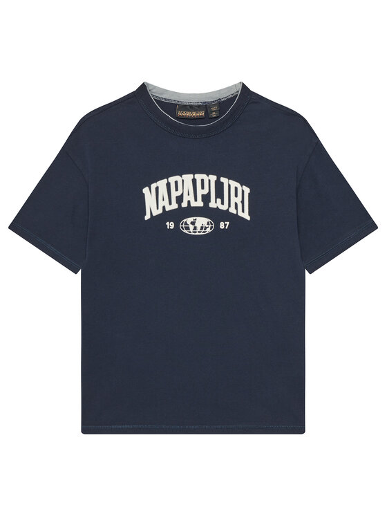 Napapijri Napapijri T-Shirt S-Inot NP0A891F M Tmavomodrá Loose Fit