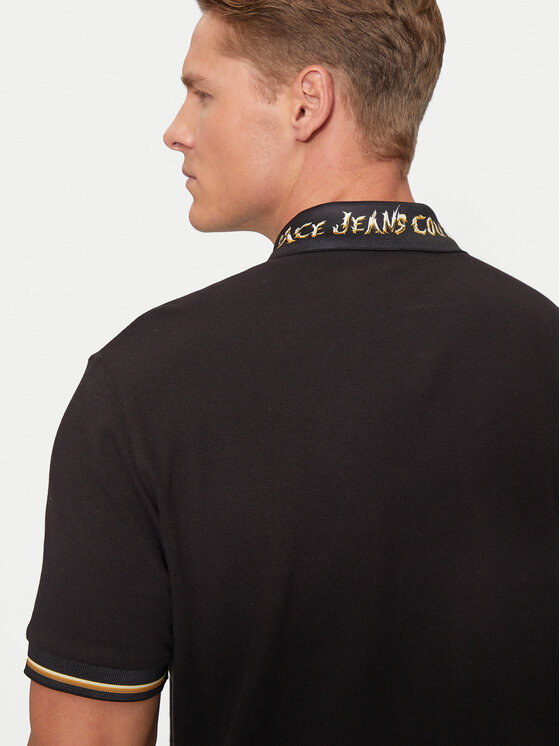 Versace Jeans Couture Versace Jeans Couture Polo 77GAGT06 Czarny Regular Fit