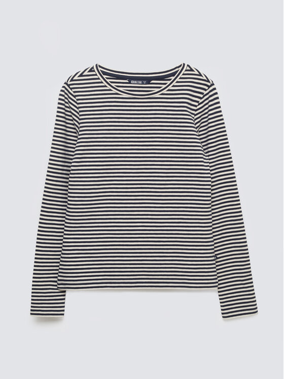 BIG STAR BIG STAR Longsleeve VENSA Granatowy Basic Fit