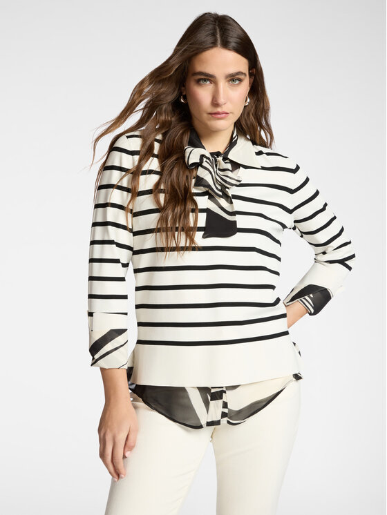 Elena Mirò Elena Mirò Sweter M560Z000701N0A1 Biały Regular Fit