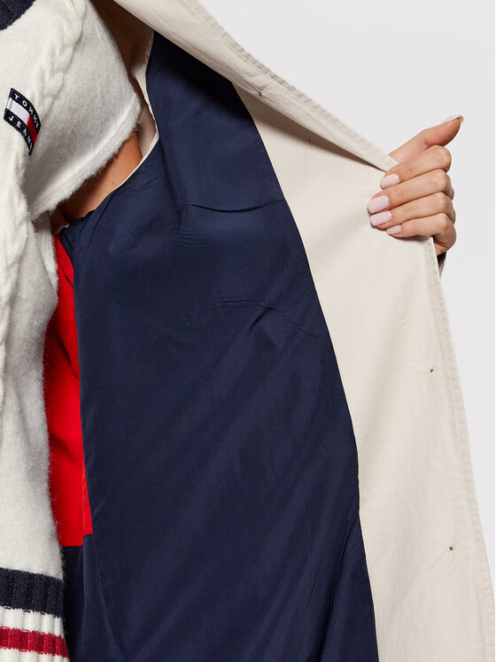 Tommy Jeans Tommy Jeans Kevad-sügis mantel Car DW0DW11849 Beež Relaxed Fit