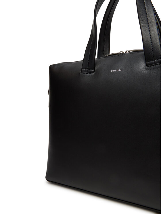Calvin Klein Calvin Klein Torba za prenosnik Ck Premium Leather Laptop Bag K50K512939 Črna