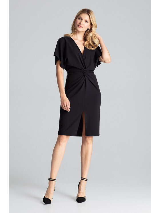 FIGL FIGL Φόρεμα M687 Μαύρο Regular Fit