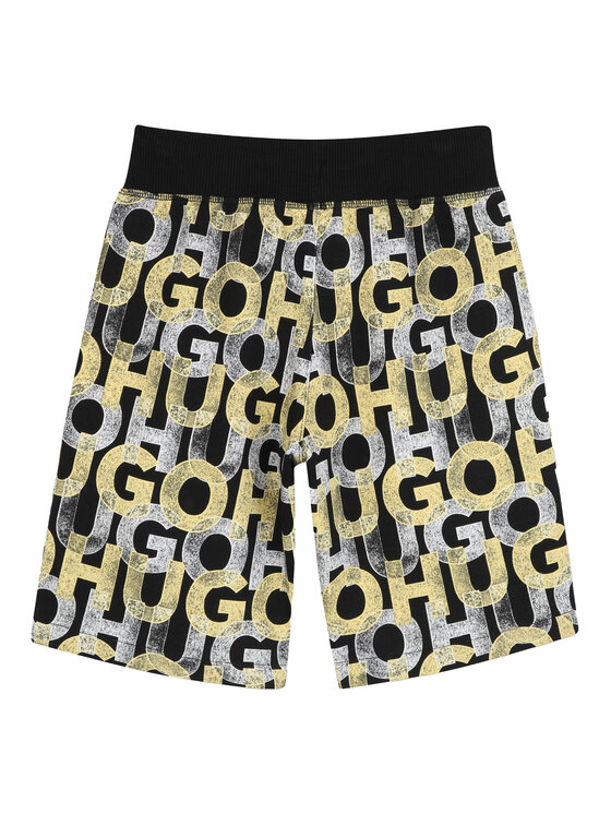 HUGO HUGO Szorty sportowe G00368 S Czarny Regular Fit