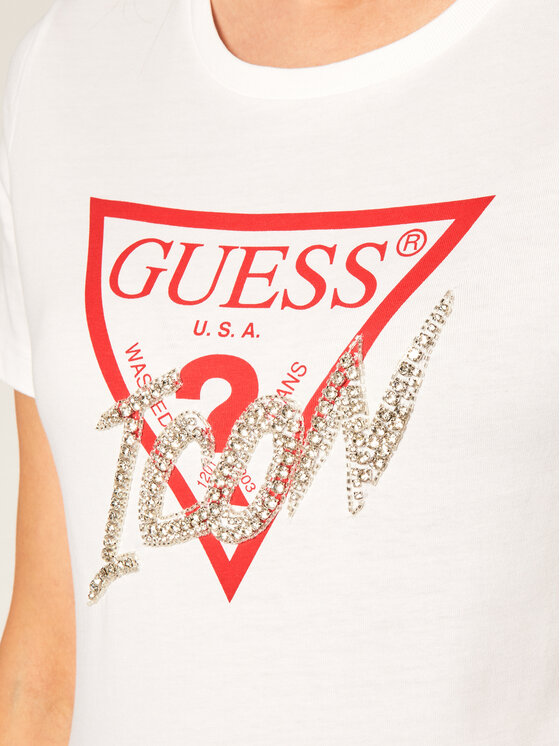 Guess Guess T-shirt Icon W0YI32 I3Z00 Bianco Regular Fit