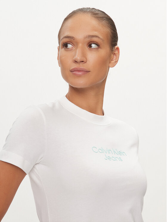 Calvin Klein Jeans Calvin Klein Jeans T-shirt Institutional J20J223222 Bijela Regular Fit