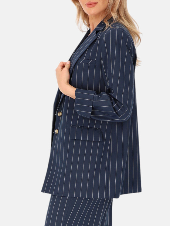 Potis & Verso Potis & Verso Marynarka Solo Granatowy Regular Fit