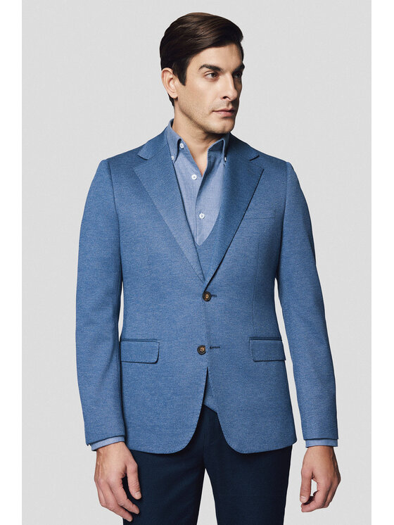 Lancerto Lancerto Marynarka Orosei MA131125000011 Granatowy Slim Fit