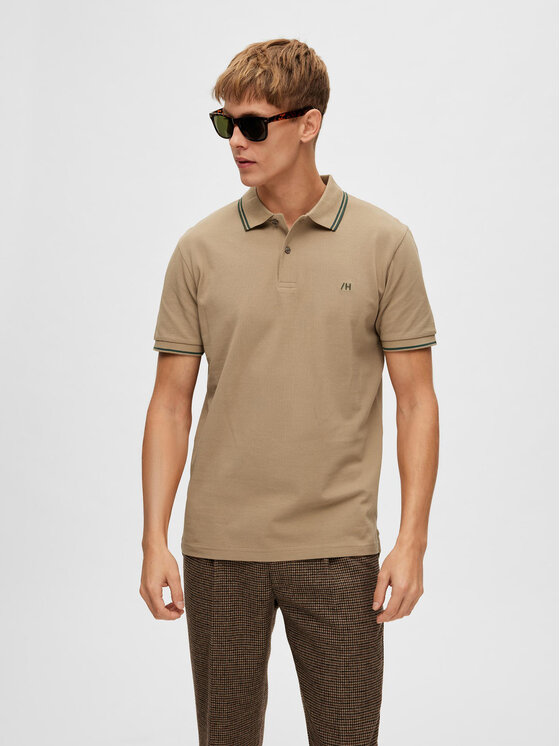 Selected Homme Polo 16087840 Bēšs Regular Fit