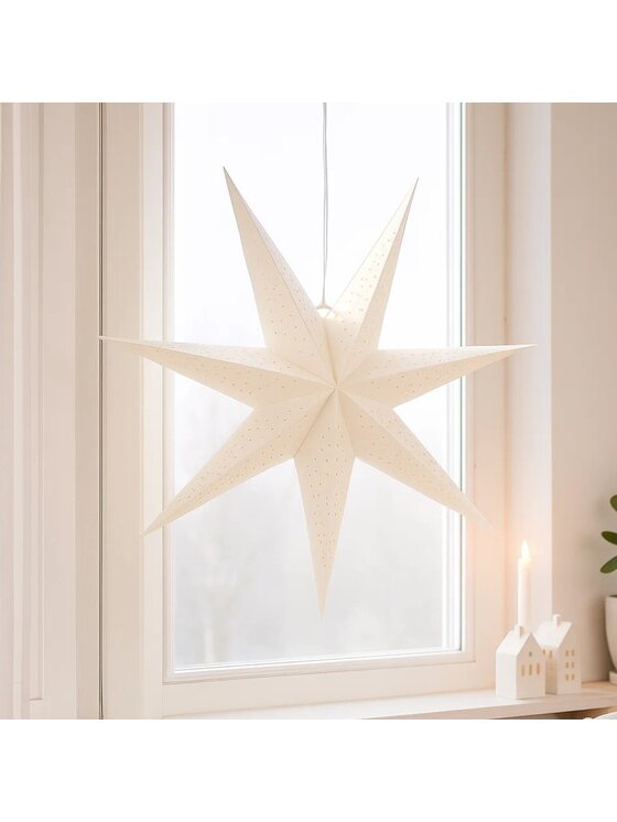 MIAhome MIAhome Ozdoba gwiazda bambusowa Ø40x8,6 cm SAKANNA Biały
