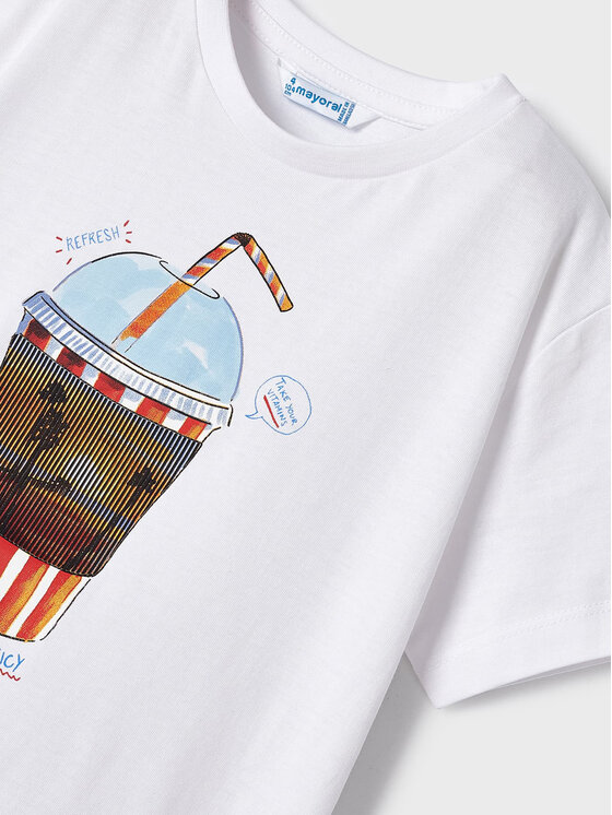 Mayoral Mayoral T-krekls 3014 Balts Regular Fit