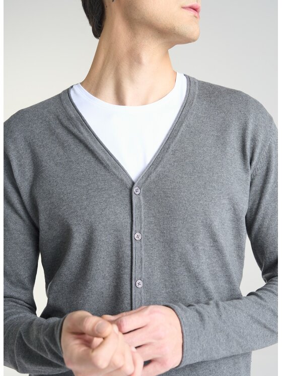 Pako Lorente Pako Lorente Sweter P24SF-2X-004 Szary Classic Fit