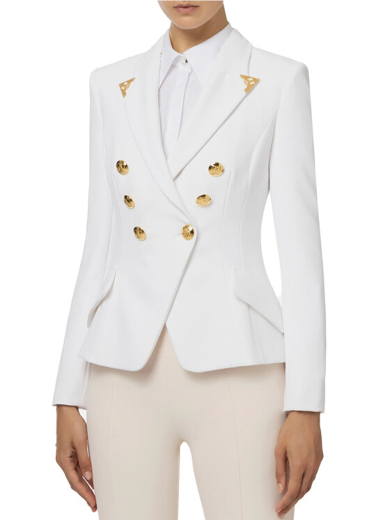 Elisabetta Franchi Elisabetta Franchi Giacca outdoor gi09546e2-360 Bianco Regular Fit