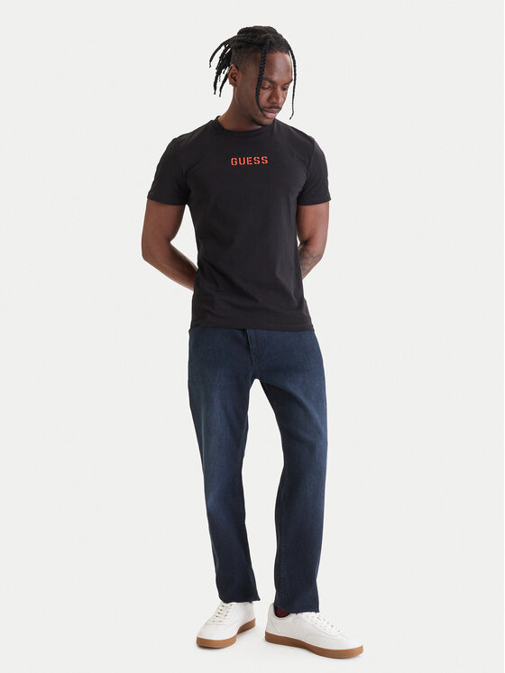 Guess Guess Póló U6GM01 K6YW1 Fekete Regular Fit