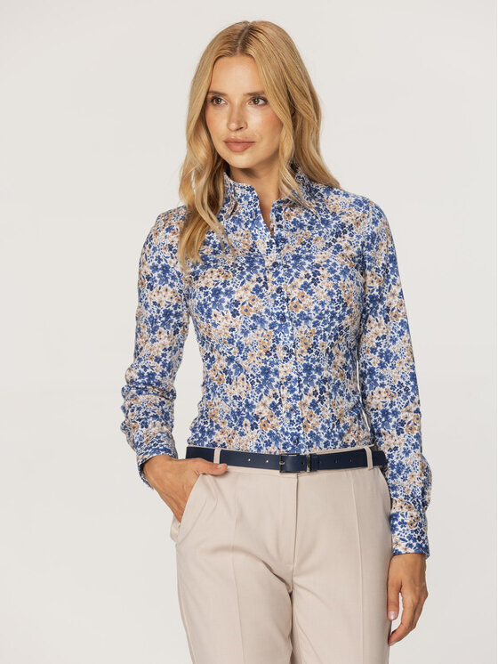 Willsoor Willsoor Koszula 61337 Niebieski Regular Fit