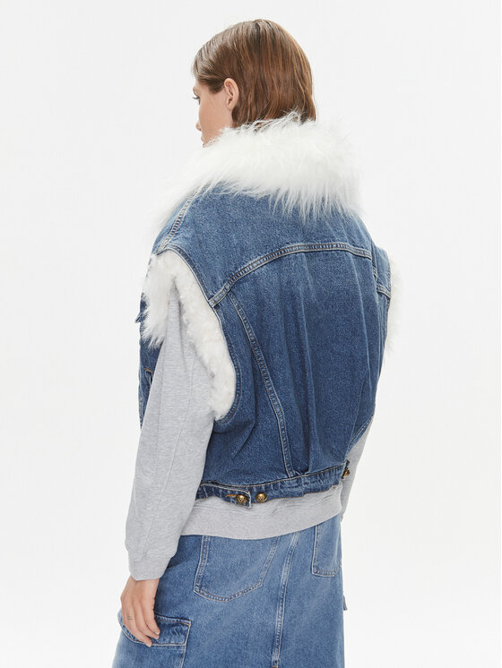 PINKO PINKO Bezrękawnik Uragano 102181 A0ZR Niebieski Regular Fit
