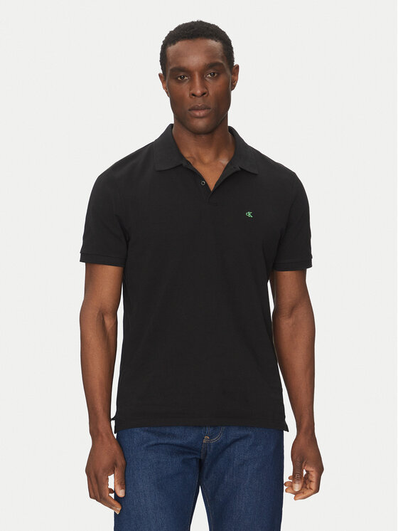 Calvin Klein Jeans Polokošeľa LV040EM269 Čierna Regular Fit