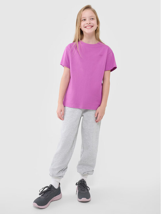 4F 4F T-Shirt 4FJWSS25TTSHF2326-50S Fioletowy Oversize