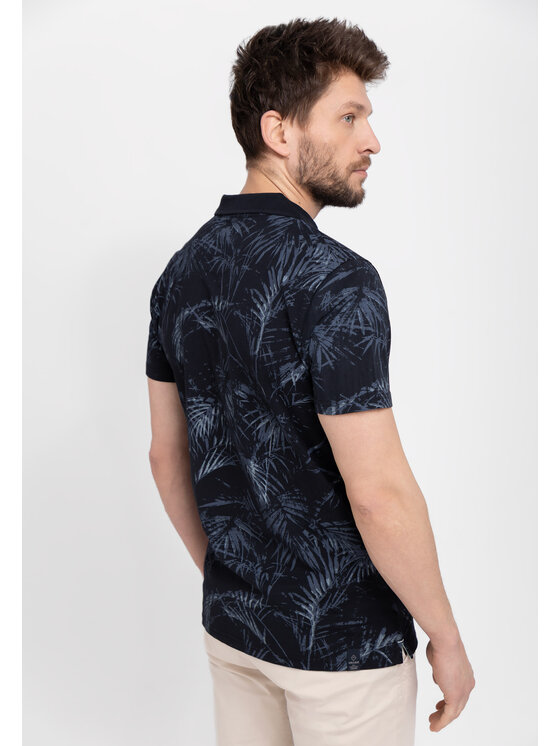 Volcano Volcano Polo O-RAW Granatowy Regular Fit