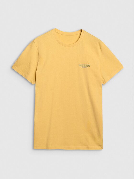 4F 4F T-shirt 4FWSS25TTSHM1974-71S Giallo Regular Fit