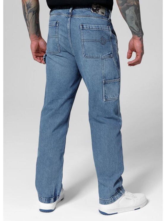 PITBULL PITBULL Spodnie dresowe Carpenter Niebieski Regular Fit