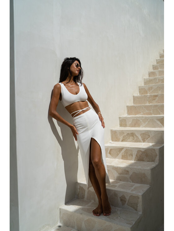 Hottie Hot Hottie Hot Completo top e gonna ISLA Bianco Slim Fit