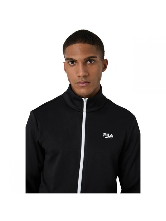 Fila Fila Tepláková souprava Saluzzo Slim Logo Track Set Černá Regular Fit